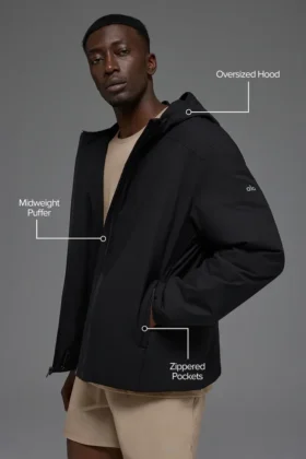Giacca Elemental con zip integrale – Nero