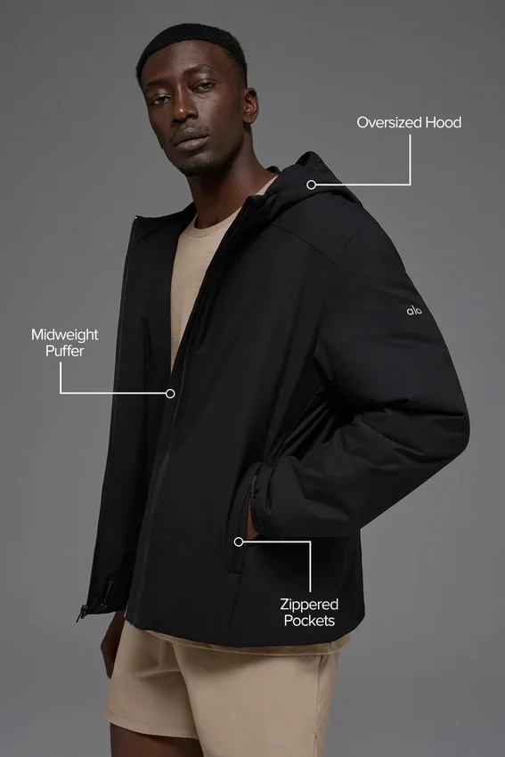 Giacca Elemental con zip integrale - Nero