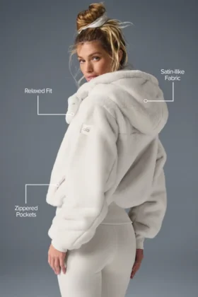 Giacca Foxy in pelliccia sintetica – Avorio