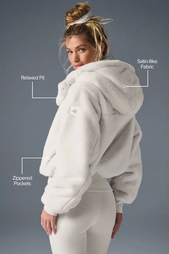 Giacca Foxy in pelliccia sintetica - Avorio