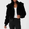 Giacca Foxy in pelliccia sintetica - Nera