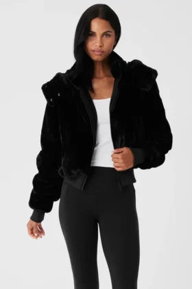Giacca Foxy in pelliccia sintetica - Nera