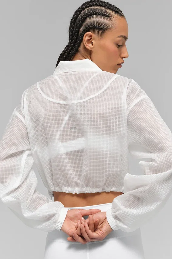Giacca Game Time con zip integrale - Bianca