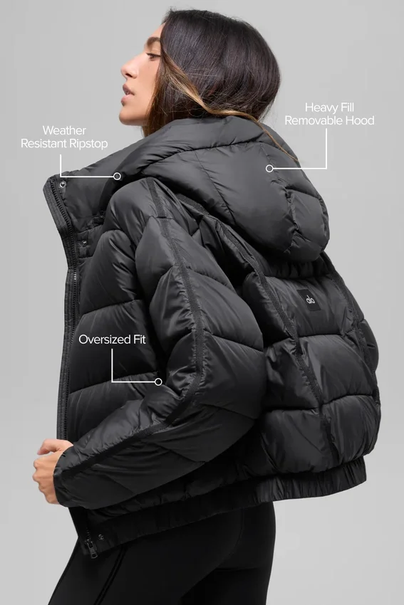 Giacca imbottita Aspen Love - Nera