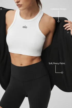 Giacca Take Note in pile polare – Nero
