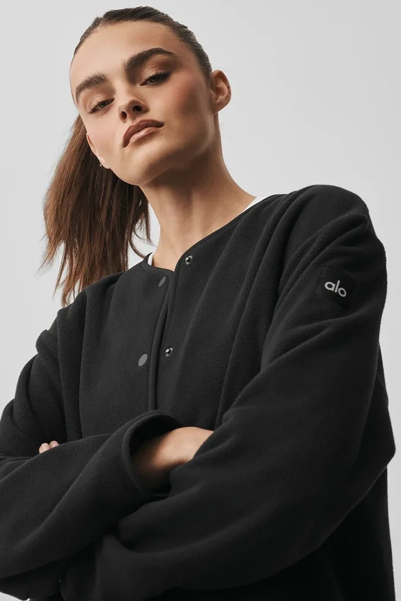Giacca Take Note in pile polare - Nero