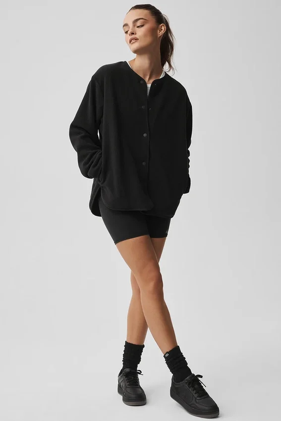Giacca Take Note in pile polare - Nero