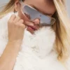 Gilet corto in pelliccia sintetica opulenta - Avorio