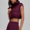 Gilet imbottito corto Gold Rush - Borgogna