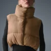 Gilet imbottito corto Gold Rush - Mandorla tostata