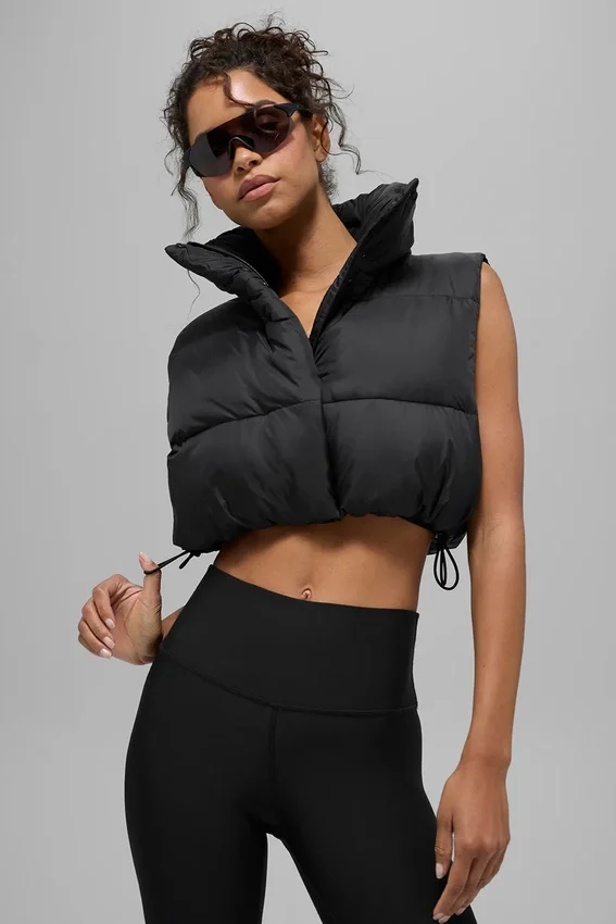 Gilet imbottito Gold Rush corto - Nero