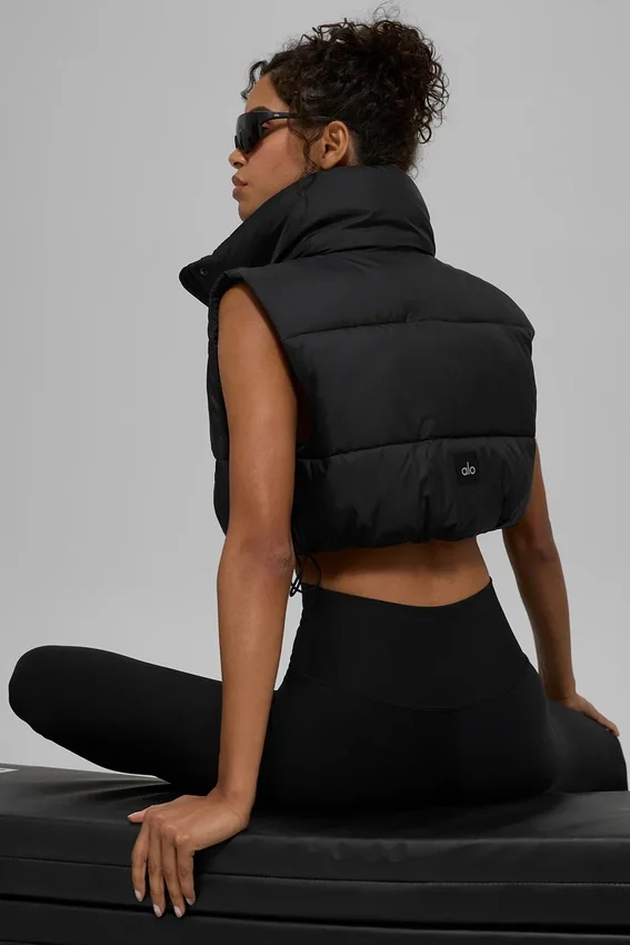 Gilet imbottito Gold Rush corto - Nero