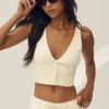 Gilet Riviera in misto lino - Beige sabbia