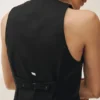 Gilet Riviera in misto lino - Nero