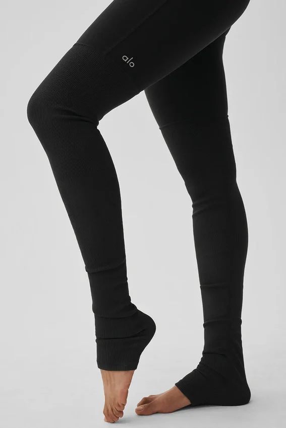 Goddess Legging Airbrush a vita alta “Highlight Goddess” - Nero