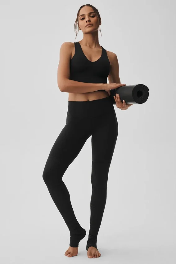 Goddess Legging Airbrush a vita alta “Highlight Goddess” - Nero
