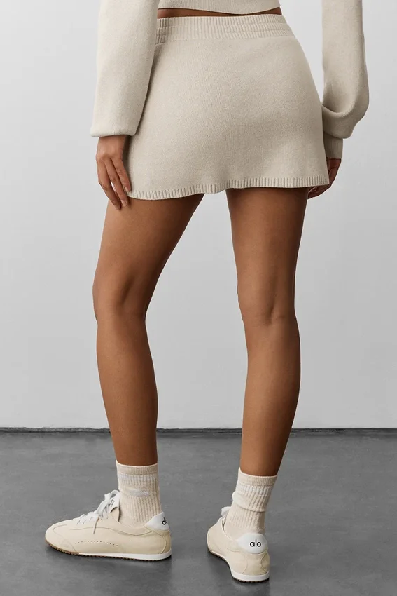 Gonna cargo in maglia Scholar - Avena melange