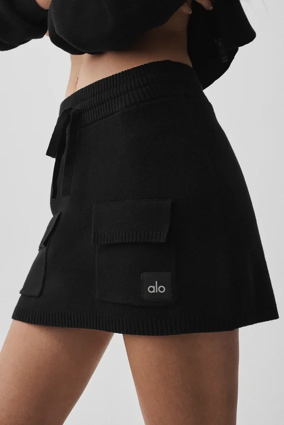Gonna cargo in maglia Scholar - Nera