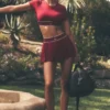 Gonna da tennis a vita bassa "Amp It up" - Rosso Summer Romance
