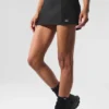 Gonna da tennis High-Waist “Good Form” con effetto Airbrush - Nero