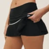 Gonna da tennis My Serve High-Waist in misto cotone e cashmere - Nero/Bianco