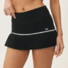 Gonna da tennis My Serve High-Waist in misto cotone e cashmere - Nero/Bianco