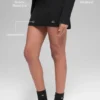 Gonna High-Waist in maglia di denim - Nero/Antracite