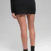 Gonna High-Waist in maglia di denim - Nero/Antracite