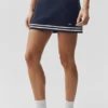 Gonna in maglia stile maglione da tennis club - Blu navy/Avorio