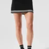 Gonna in maglia stile maglione da tennis club - Nero/Avorio