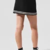 Gonna in maglia stile maglione da tennis club - Nero/Avorio
