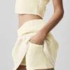 Gonna in maglia stile maglione Tennis Club - Avena/Bianco