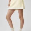 Gonna in maglia stile maglione Tennis Club - Avena/Bianco