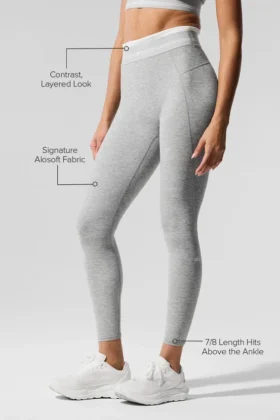 High-Waist 7/8 “Better Together” Leggings – Grigio melange sportivo