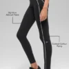 High-Waist 7/8 Heart Throb Leggings - Nero/Bianco