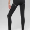 High-Waist 7/8 Heart Throb Leggings - Nero/Bianco