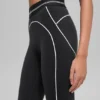 High-Waist 7/8 Heart Throb Leggings - Nero/Bianco