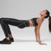 High-Waist 7/8 Heart Throb Leggings - Nero/Bianco