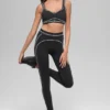 High-Waist 7/8 Heart Throb Leggings - Nero/Bianco