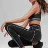 High-Waist 7/8 Heart Throb Leggings - Nero/Bianco
