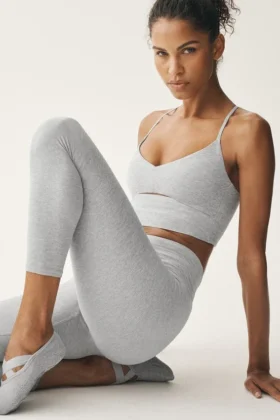 High-Waist 7/8 Highlight Alosoft Legging – Grigio melange sportivo