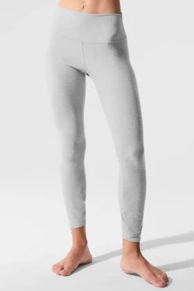 High-Waist 7/8 Highlight Alosoft Legging – Grigio melange sportivo