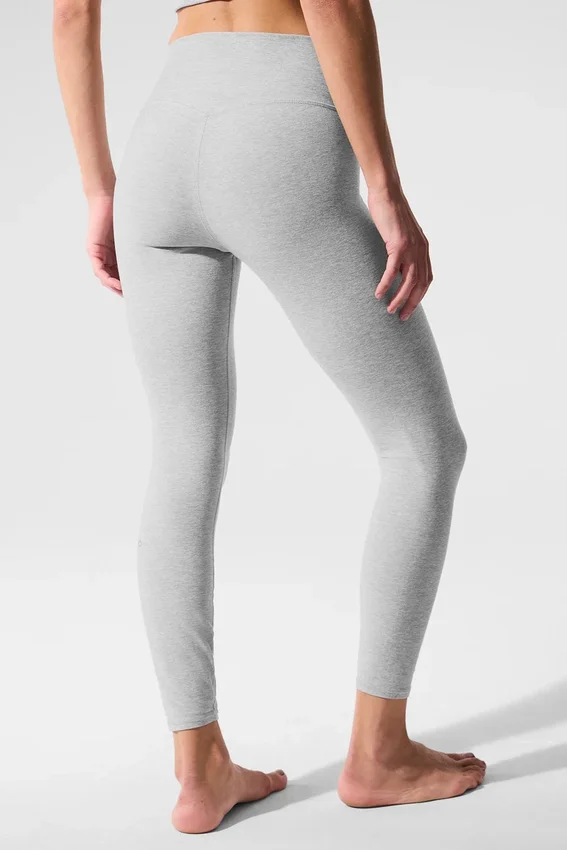 High-Waist 7/8 Highlight Alosoft Legging – Grigio melange sportivo