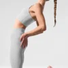 High-Waist 7/8 Highlight Alosoft Legging – Grigio melange sportivo