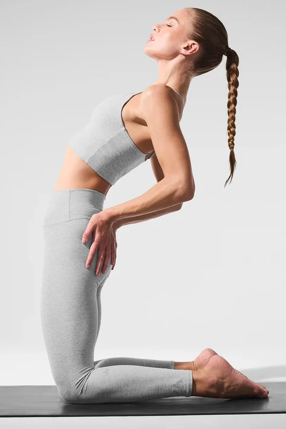 High-Waist 7/8 Highlight Alosoft Legging – Grigio melange sportivo