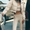 High-Waist 7/8 Highlight Leggings - Beige