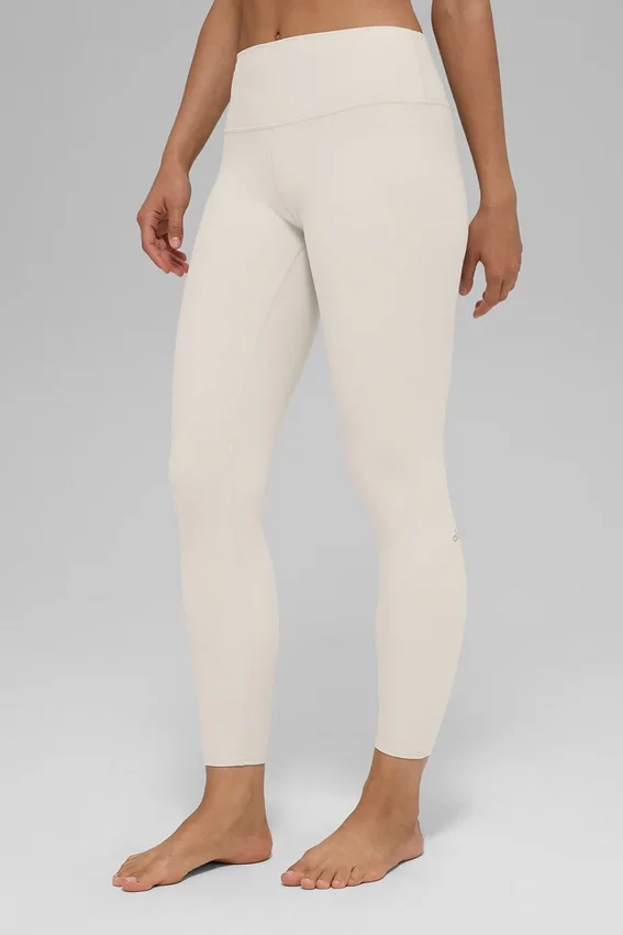 High-Waist 7/8 Highlight Leggings - Beige