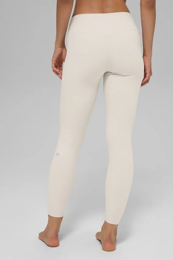 High-Waist 7/8 Highlight Leggings - Beige