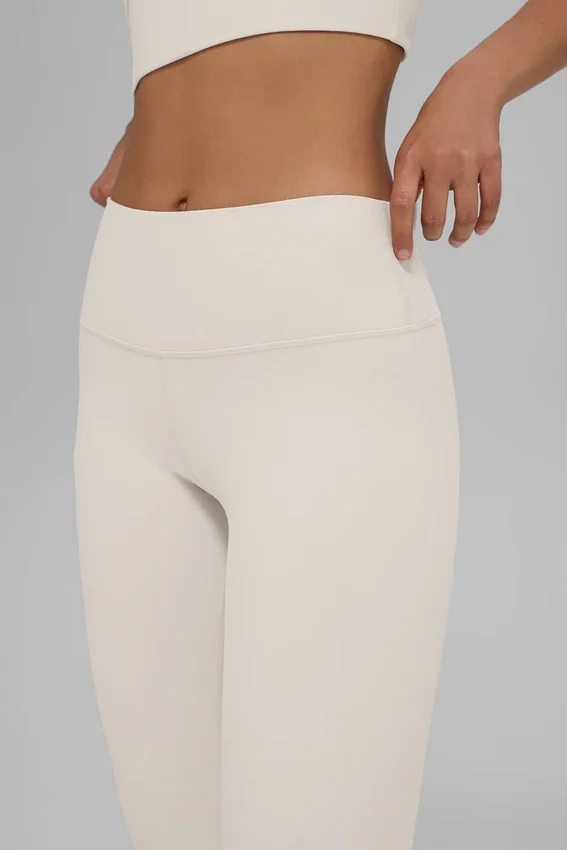 High-Waist 7/8 Highlight Leggings - Beige