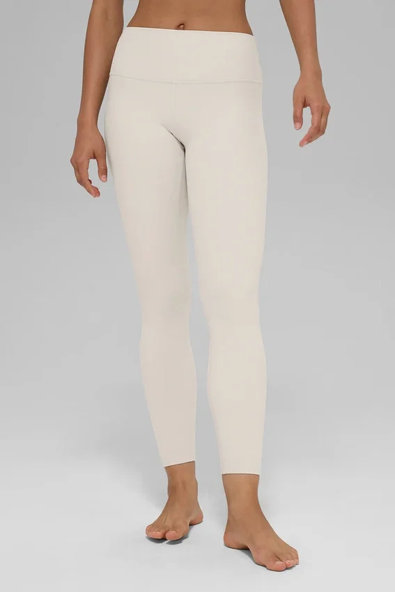 High-Waist 7/8 Highlight Leggings - Beige